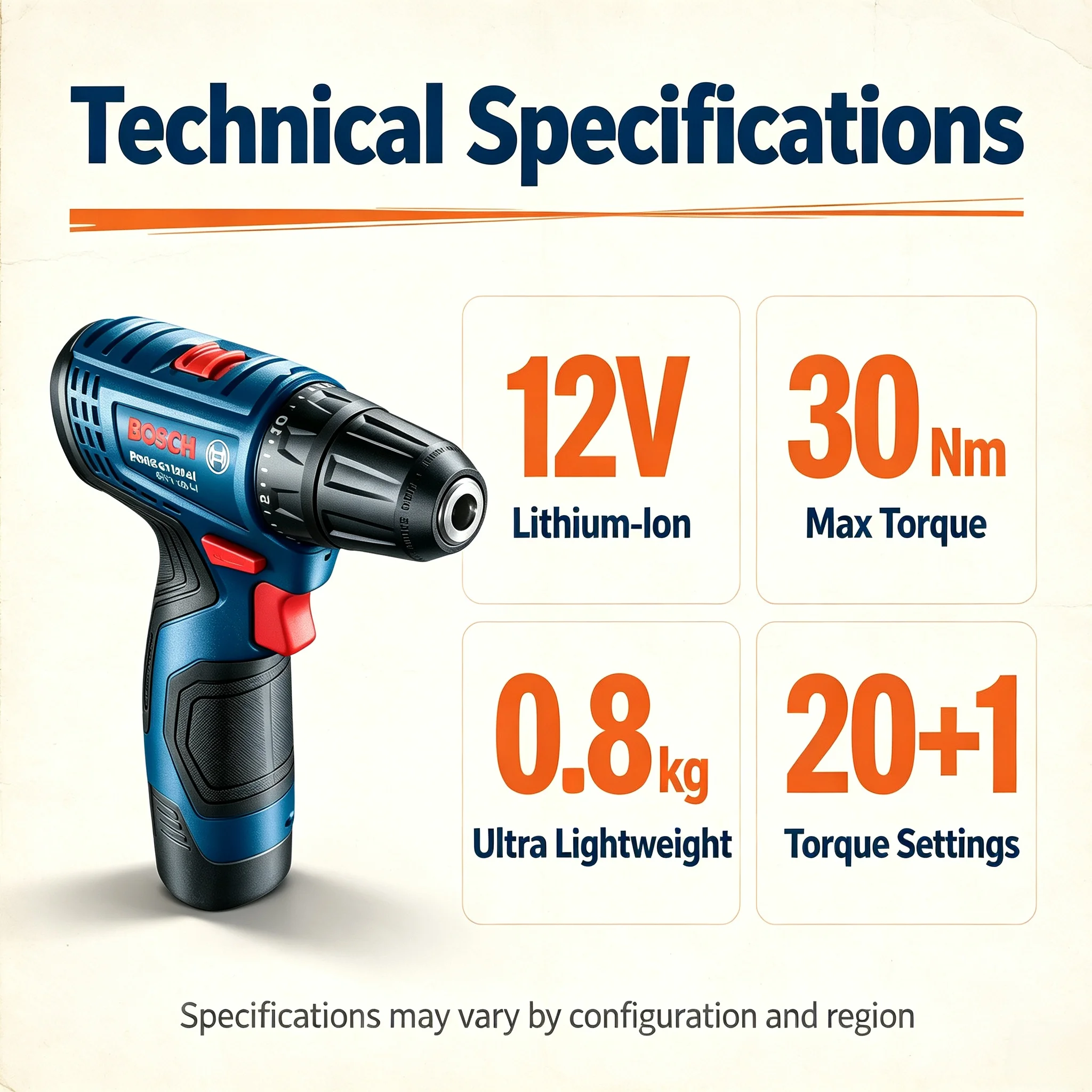 Power Drill Cordless - Bosch Professional GSR120-LI 12V Draadloze Elektrische