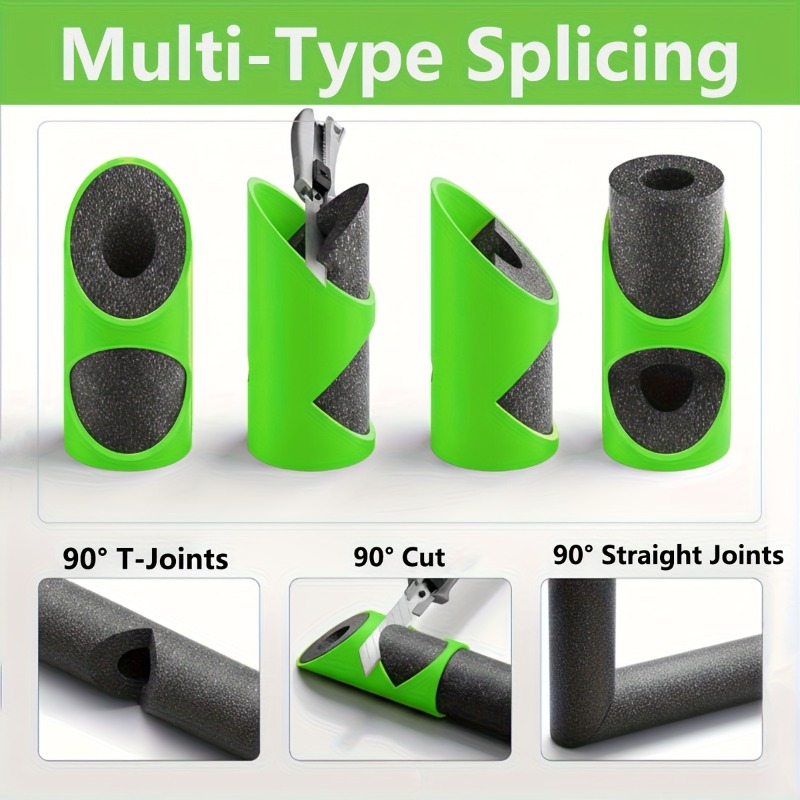 Pipe Insulation Foam - 3-delige pijpisolatiesnijder V-Guide 45 ° Elbow