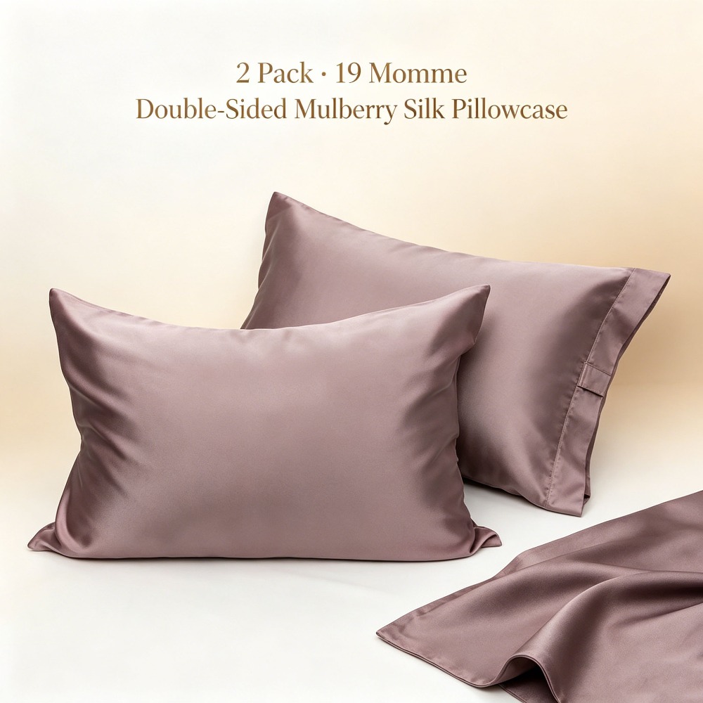 Home Improvement Business - 2-delige set 19 Momme moerbeizijden kussenslopen,