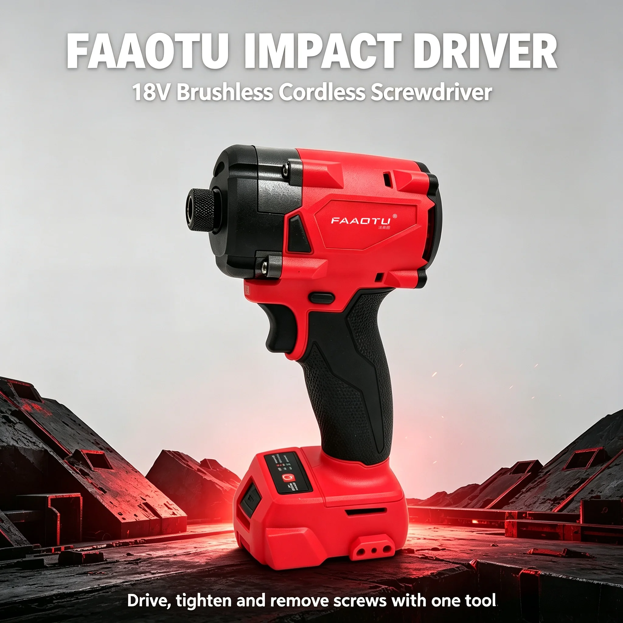 Home Improvement In Usa - FAAOTU 18V draadloze elektrische schroevendraaier, krachtige