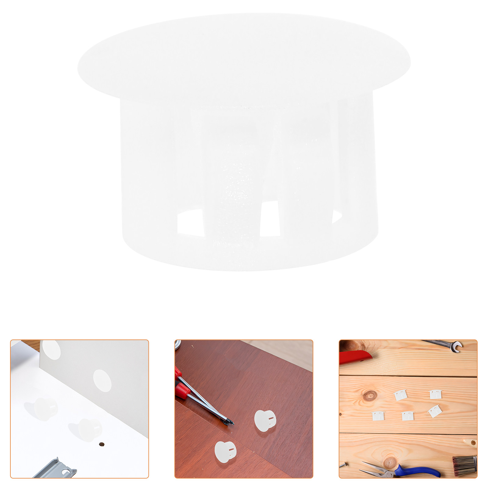 Home Improvement Ending - 100 stuks witte plastic gatenpluggen, ronde