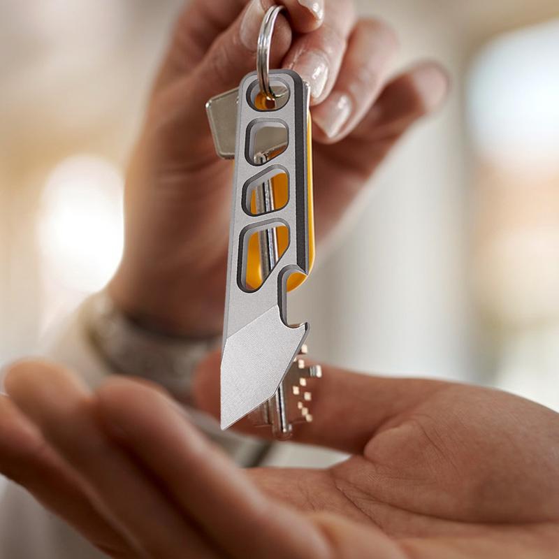 Home Improvement Express - Pocket Pry Bar Blikopener Sleutelhanger Titaniumlegering