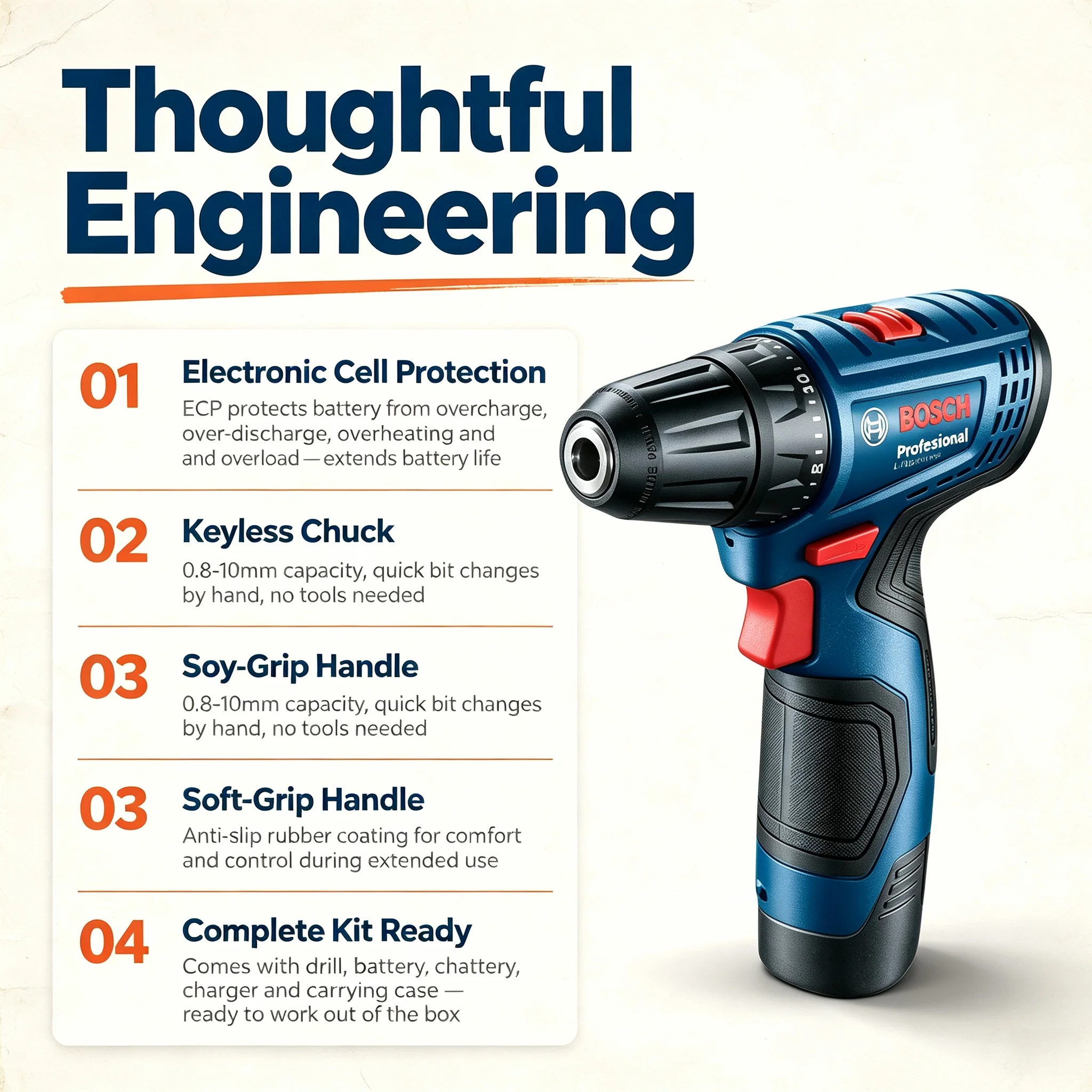 Bosch Professional GSR120-LI 1 - Power Drill Cordless recensie en prijs