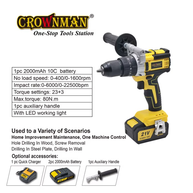 Krachtige borstelloze motor 80 - Power Drill Cordless recensie en prijs