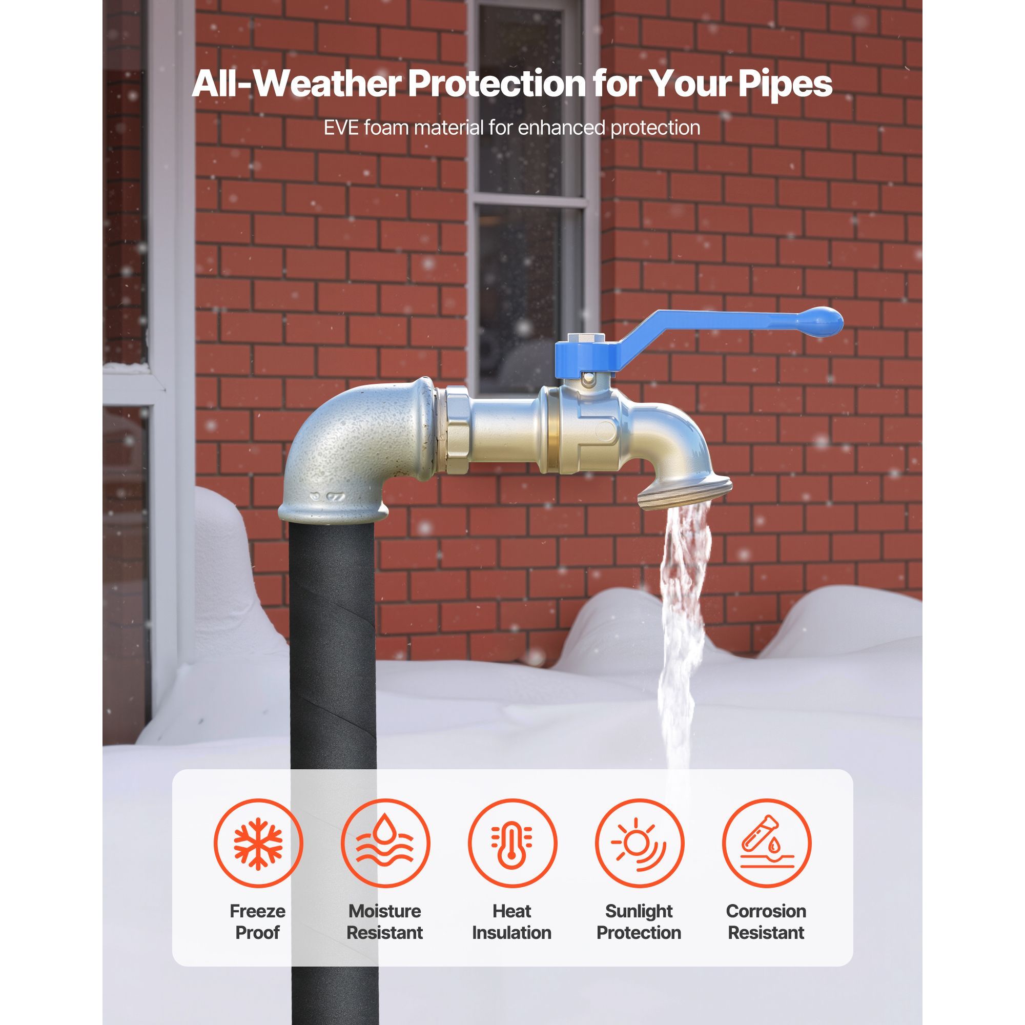 Pijpisolatiewikkel, 14 FT X 2- - Pipe Insulation Foam recensie en prijs